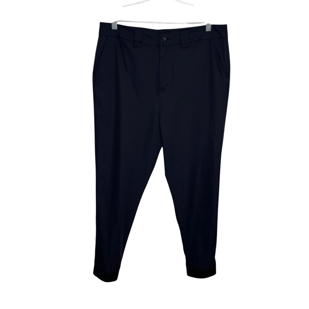 Tee Up Golf Jogger Pants Mens 36 Black Performance Stretch Ankle Made USA
